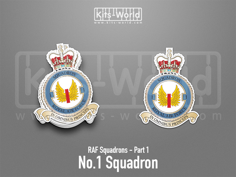 Kitsworld SAV Sticker - British RAF Squadrons - No.1 Squadron  W:75mm x H:100mm  
